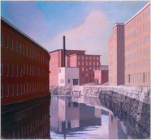 Amoskeag Canal by Charles Sheeler in the Currier Museum of Art