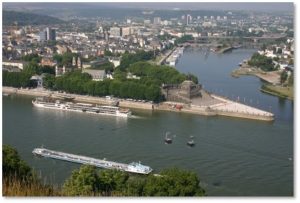 Koblenz, Seilbahn, Deutsches Eck, Ehrenbreitstein Fortress, cable car, Viking River Cruise