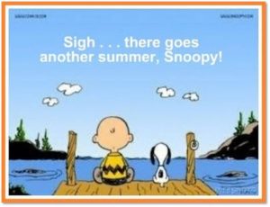 Charlie Brown, Snoopy, there goes another summer