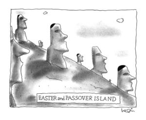 Easter and Passover Island, cartoon, Arnie Levin