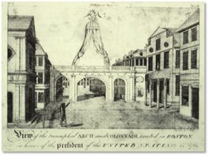 Charles Bulfinch, Triumphal Arch, Boston, George Washington 