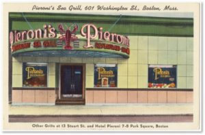 Pieroni's Sea Grill, Washington Street, Boston, Giuseppe Pieroni, 