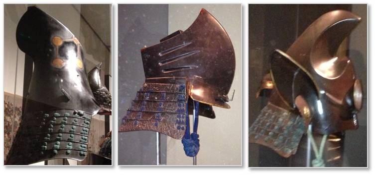 Samurai helmets, Ann and Gabriel Barbier-Muller collection, Museum of Fine Arts