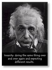 Albert Einstein, insanity, quote