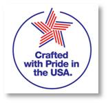 Crafted with Pride in the USA, made in the United States