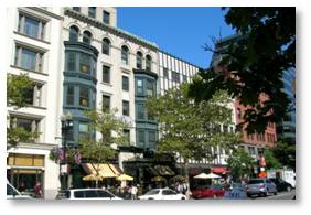 Boylston Street, Copley Square, Boston MA, Burger King, Wendy's, Firehouse Subs, Boloco