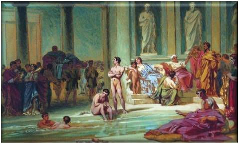 In the Roman Baths, Fyodor Bronnikov. male privilege