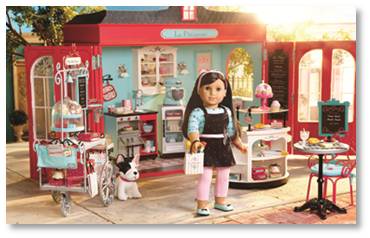 American Girl's Grace Thomas doll in her bakery