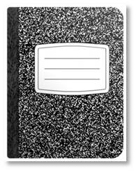 composition book, black and white notebooks