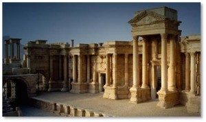 ruins in the ancient city of Palmyra