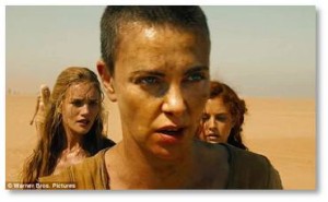 Imperator Furiosa (Charlize Theron) with the sister wives in Mad Max: Fury Road