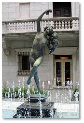 To be accurate, our dancer is Bacchante III. The first version was given to the library in 1894 by Charles Follen McKim but it generated quite a furor.