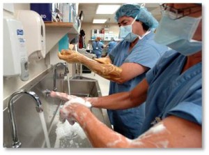 Hospital-based infections: (it often turns out to be something simple, like washing hands more often. Imagine, health-care professionals NOT washing hands between patients and procedures),