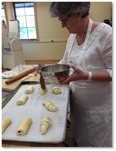 Suze will be back with her usual insightful commentary next week. In the meantime, here are some pictures of her making puffy, buttery, golden croissants along with the yummy finished product.