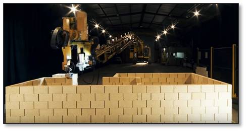 Fastbrick Robotics, an Australian company, has announced a robot that can lay over 1,000 bricks per hour. The Hadrian X can build a house four times faster than human bricklayers.