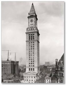 Sure we have the Custom House Tower, now a Marriott Vacaction Club resort, but that went up in 1913. It remained the tallest building in Boston until the Prudential Center (Charles Luckman and Associates) rose to 52 stories in 1954, followed by the Hancock Tower (Henry Cobb of I.M Pei) in 1976. 
