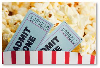 Popcorn, Movie theater popcorn, movie tickets, movies