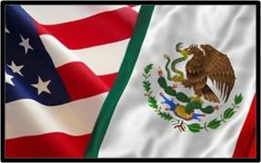 US-Mexican flags