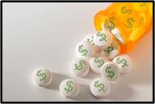 Pill Bottle with Expensive Prescription Drugs