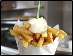 Belgian frites, mayonnaise