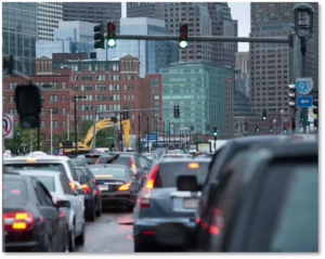 Seaport Boulevard, Boston, traffic, Moakley Bridge