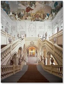 Prince Bishop's Residenz, Wurzburg, Grand Staircase, Tiepolo ceiling