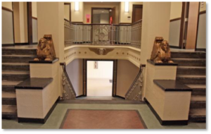 Southern Mortuary, Egyptian Revival lobby, Boston Health Care for the Homeless