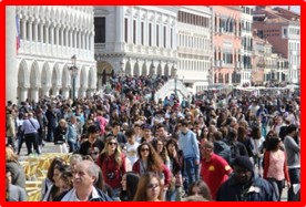 Piazza San Marco, Venice, crowds, tourists