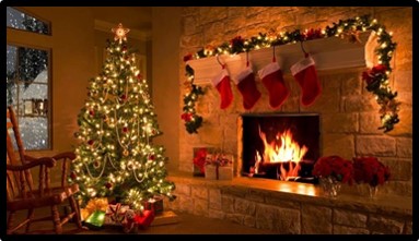 Christmas Tree, Fireplace, Two Weeks Before Christmas, Susanne Skinner