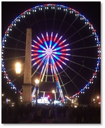 Christmas markets, marche de Noel, Ferris Wheel, Luxor Obelisk, Place de la Concorde