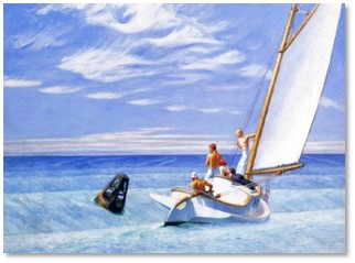 Winslow Homer, Ground Swell, ocean swell, gender privilege