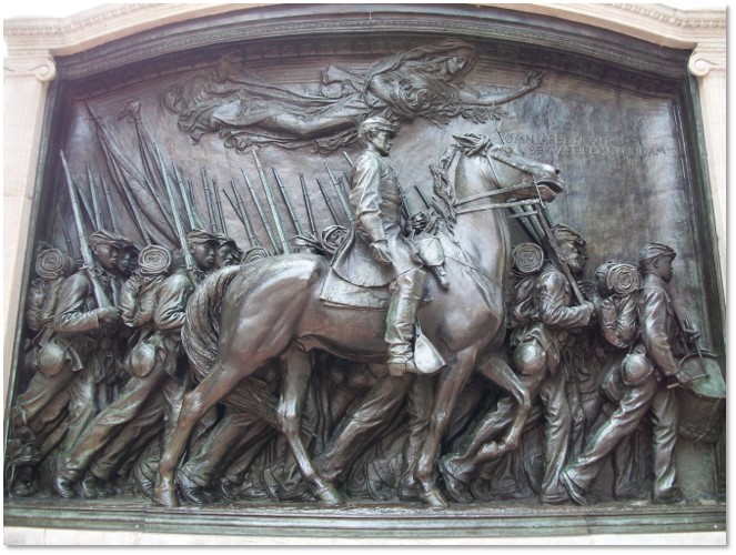 Robert Gould Shaw Memorial, Beacon Hill, Augustus St. Gaudens, 54th Massachusetts Volunteer Infantry