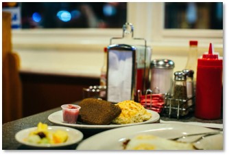 Down Home Diner, scrapple and eggs, Superbowl wager, Tom Wolf
