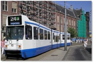 Amseterdam tram, public transportation