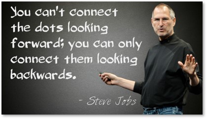 Steve Jobs, Connect the dots, looking backward