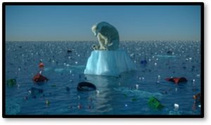 Polar Bear on shrinking ice floe