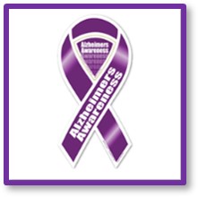 Alzheimers Find the Cure, purple ribbon