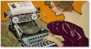woman typing, woman writing