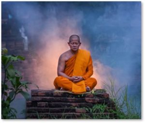 Buddhist monk, meditation, overcoming fear, controlling emotions