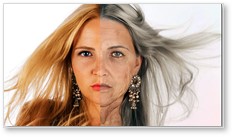 young woman, old woman, biological age, chronological age