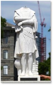 Christopher Columbus statue, Boston, vandalized, Columbus Park