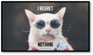 I Regret Nothing, Cool Cat, Je Ne Regrette Rien, could-haves