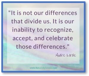 Audre Lorde, It is not our differences that divide us. It is our inability to recognize, accept, and celebrate those differences, 