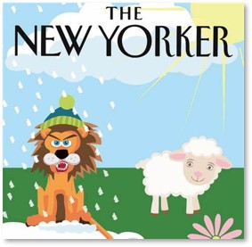 New Yorker, magazine cover, in like a lion, out like a lamb, March 2021