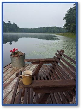Wisconsin Lake, coffee, reflection, retreatPhoto