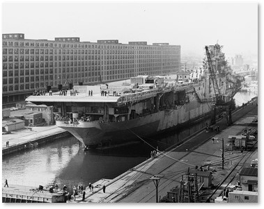 Army Supply Base, Drydock, Aircraft Carrier, Jamestown, WWII