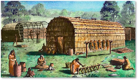 Longhouse, Native American, community, agriculture