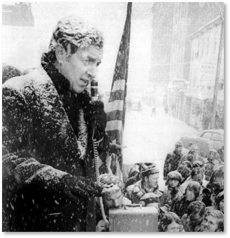 Senator Ed Muskie, New Hampshire Primary, crying, tears, snow