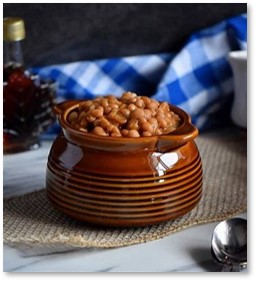baked beans, Maple Syrup, home-made beans, pork and beans