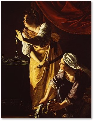 Aretmesia Gentileschi, Judith with Her Maidservant and the Head of Holofernes, By Her Hand, Wadsworth Athenaeum, Women artists